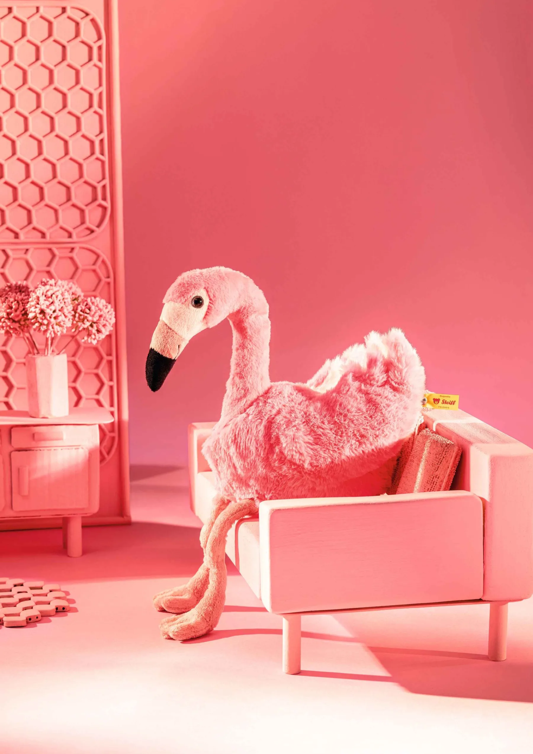 Enfant Steiff Anniversaire | Friends*Flamant Jill, 30 cm, rose pâle