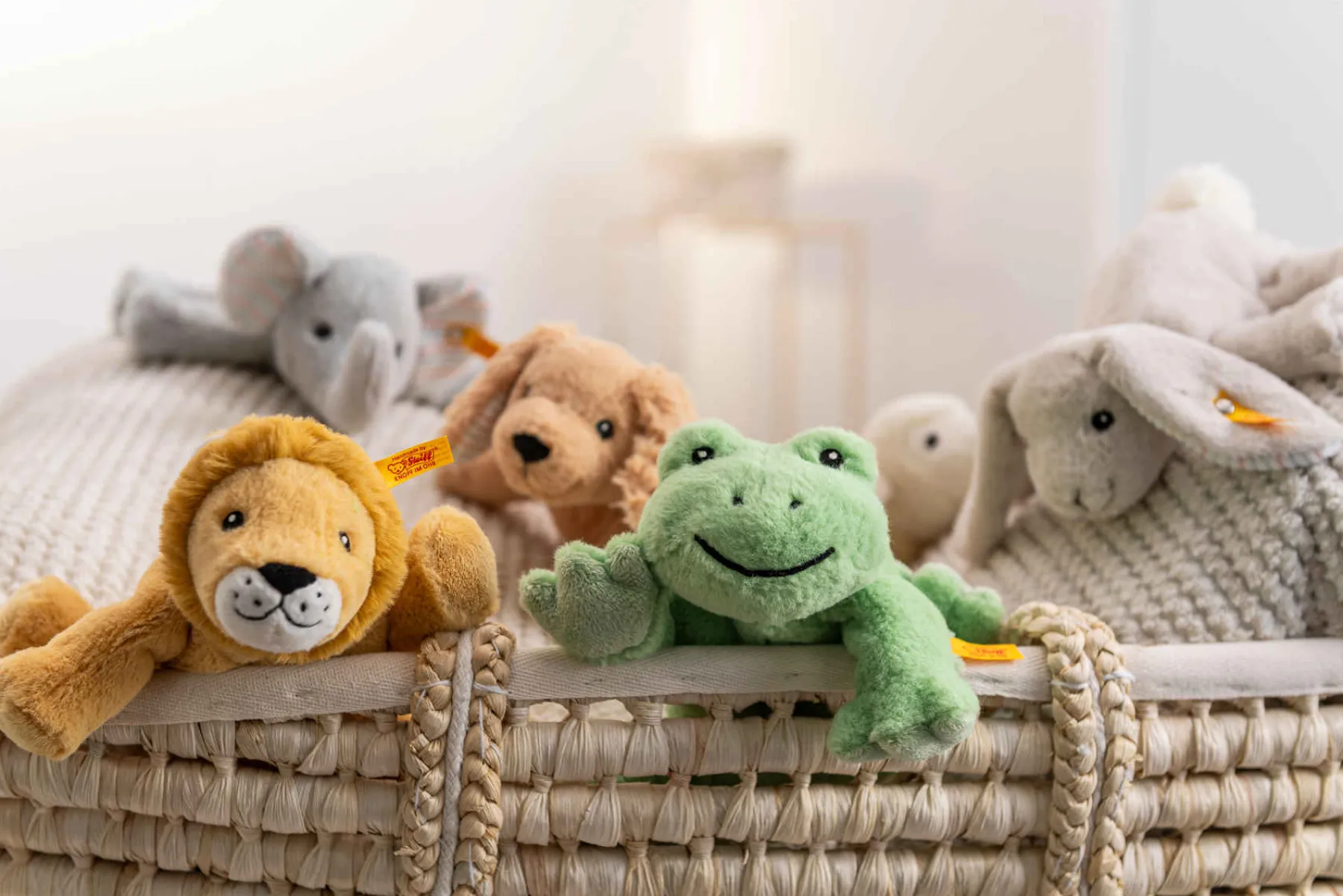 Steiff Naissance Et Baptême | Friends*Floppy lapin Hoppel, 20 cm, gris clair