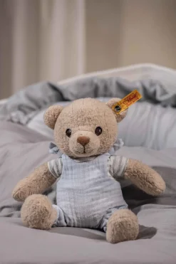 Steiff Naissance Et Baptême | Friends*GOTS ours Teddy Niko, 26 cm, bleu clair