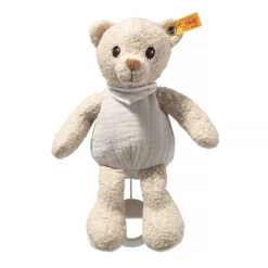 Steiff Naissance Et Baptême | Friends*GOTS ours Teddy Noah avec boîte à musique , 23 cm, beige