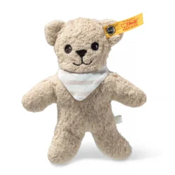 Steiff Naissance Et Baptême | Friends*GOTS ours Teddy Noah crépitant avec crécelle, 12 cm, beige