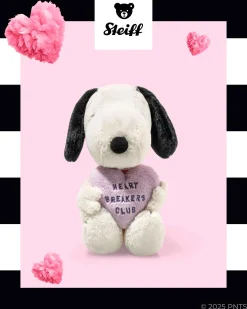 Enfant Steiff Peanuts | Mini Peluches*Snoopy Heartbreakers Club, 22 cm, blanc