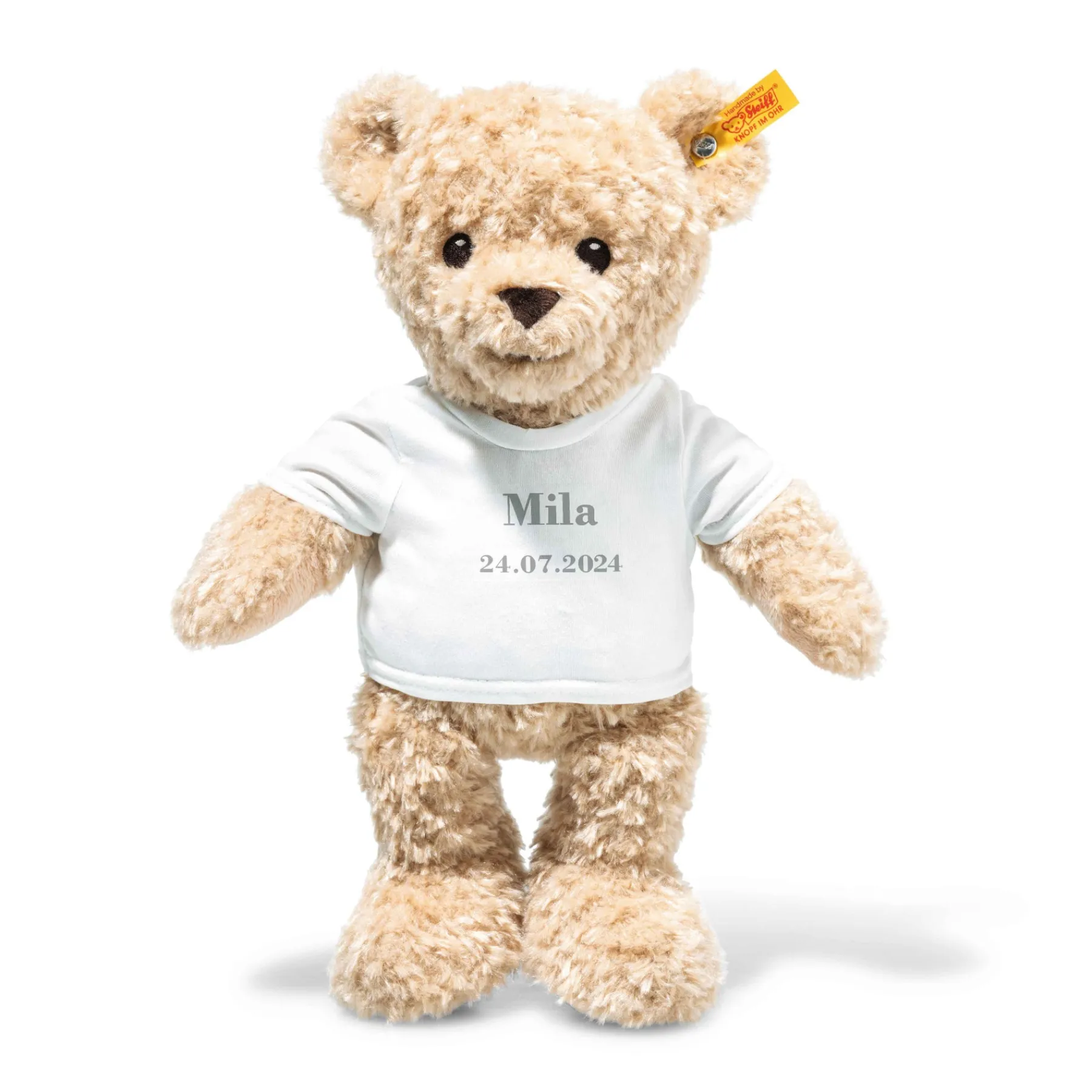 Steiff Naissance Et Baptême | Oursons Teddy Pour Bébés*Teddy bear avec un t-shirt personnalisé, 32 cm, beige
