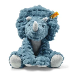 Enfant Steiff Anniversaire | Friends*Tricératops Dixi , 28 cm, bleu moyenne