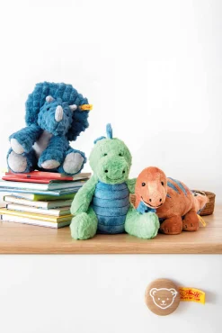 Enfant Steiff Anniversaire | Friends*Tricératops Dixi , 28 cm, bleu moyenne