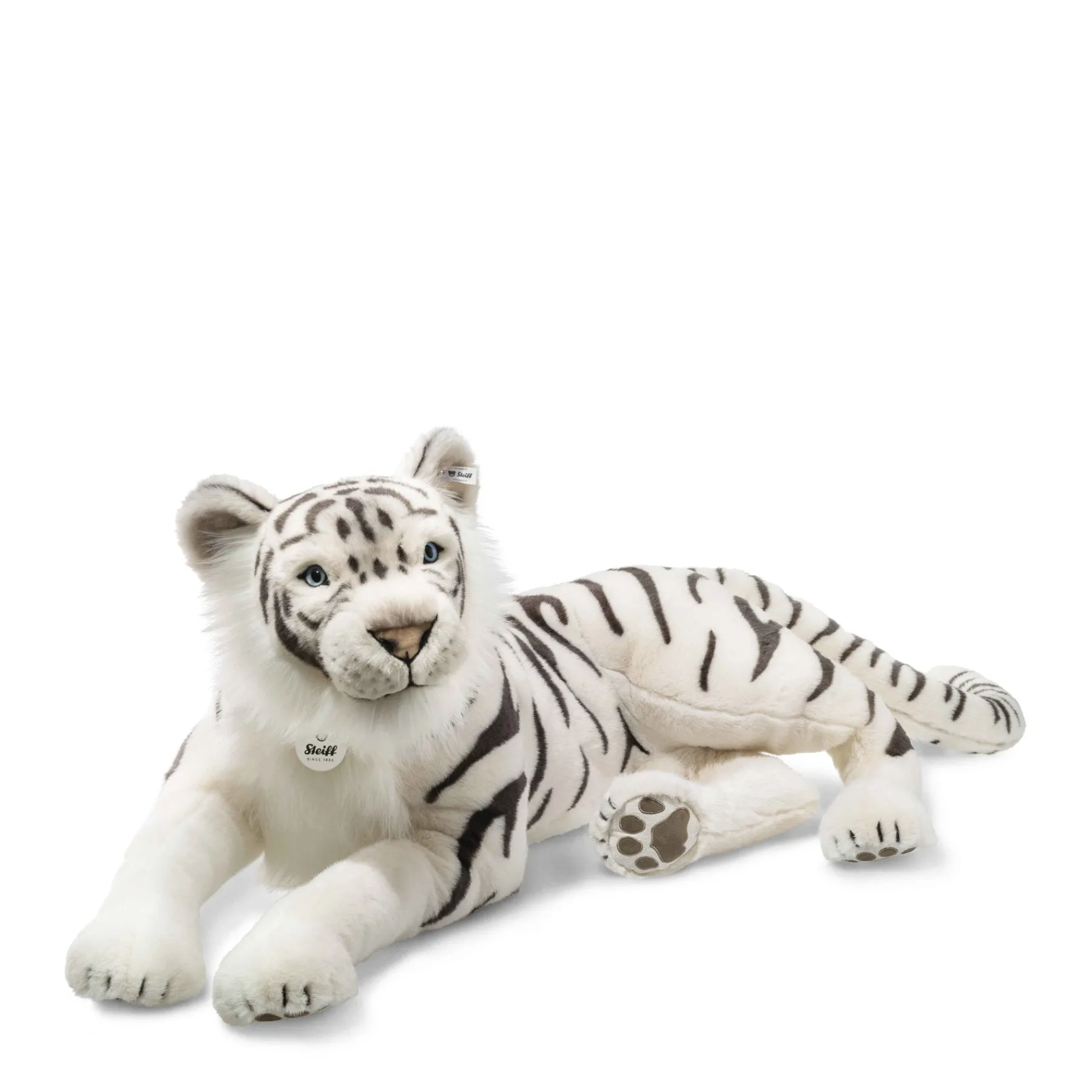 Enfant Steiff Grands Amis Steiff | Peluches Pour Enfants*Tuhin, le tigre blanc, 110 cm, blanc