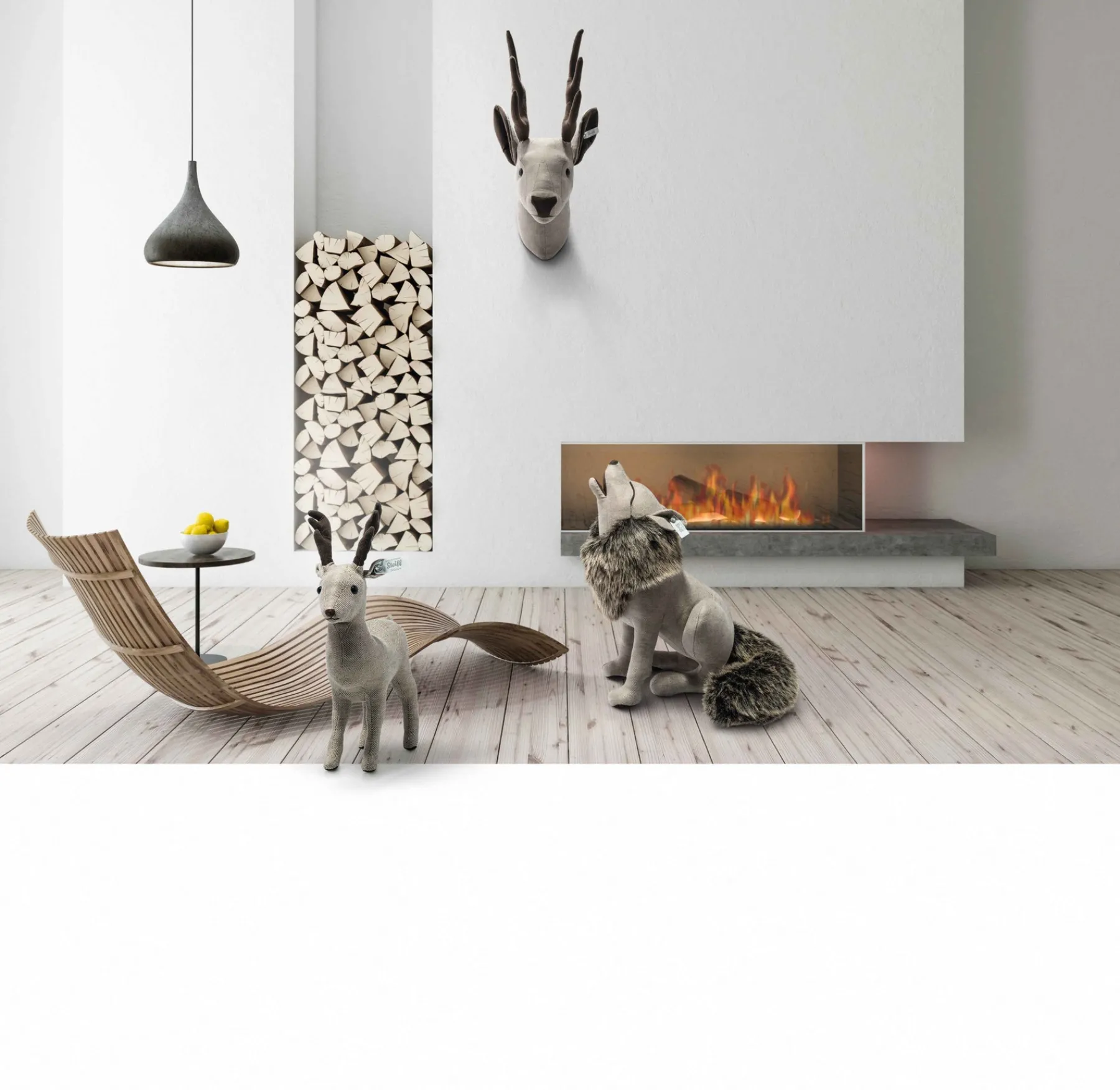 Steiff Collection Classique*Best of Selection loup hurlant, 38 cm, beige