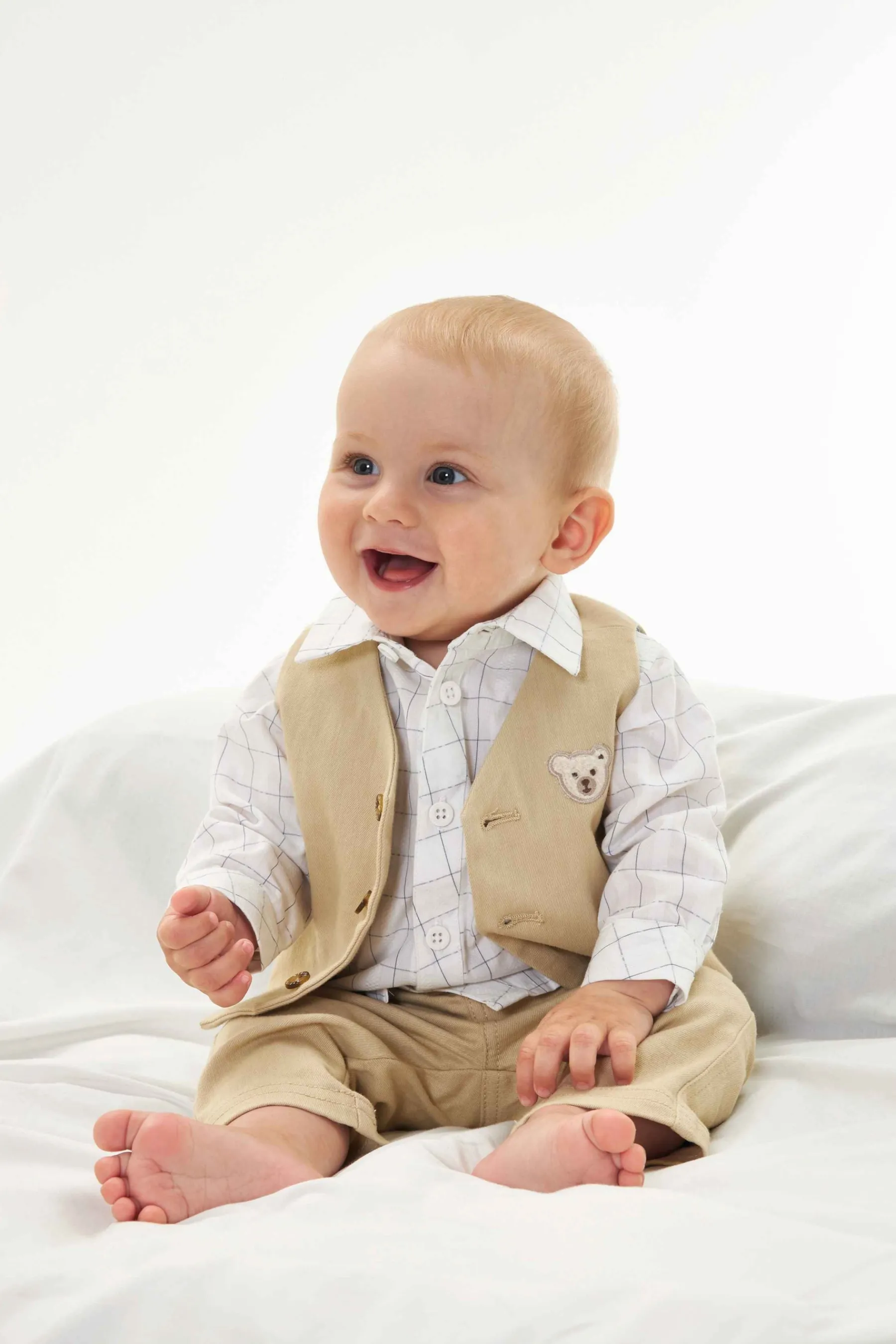 Steiff Baptême|Bébé Garçon (taille 56-80)*Body manches longues, pour Garçons