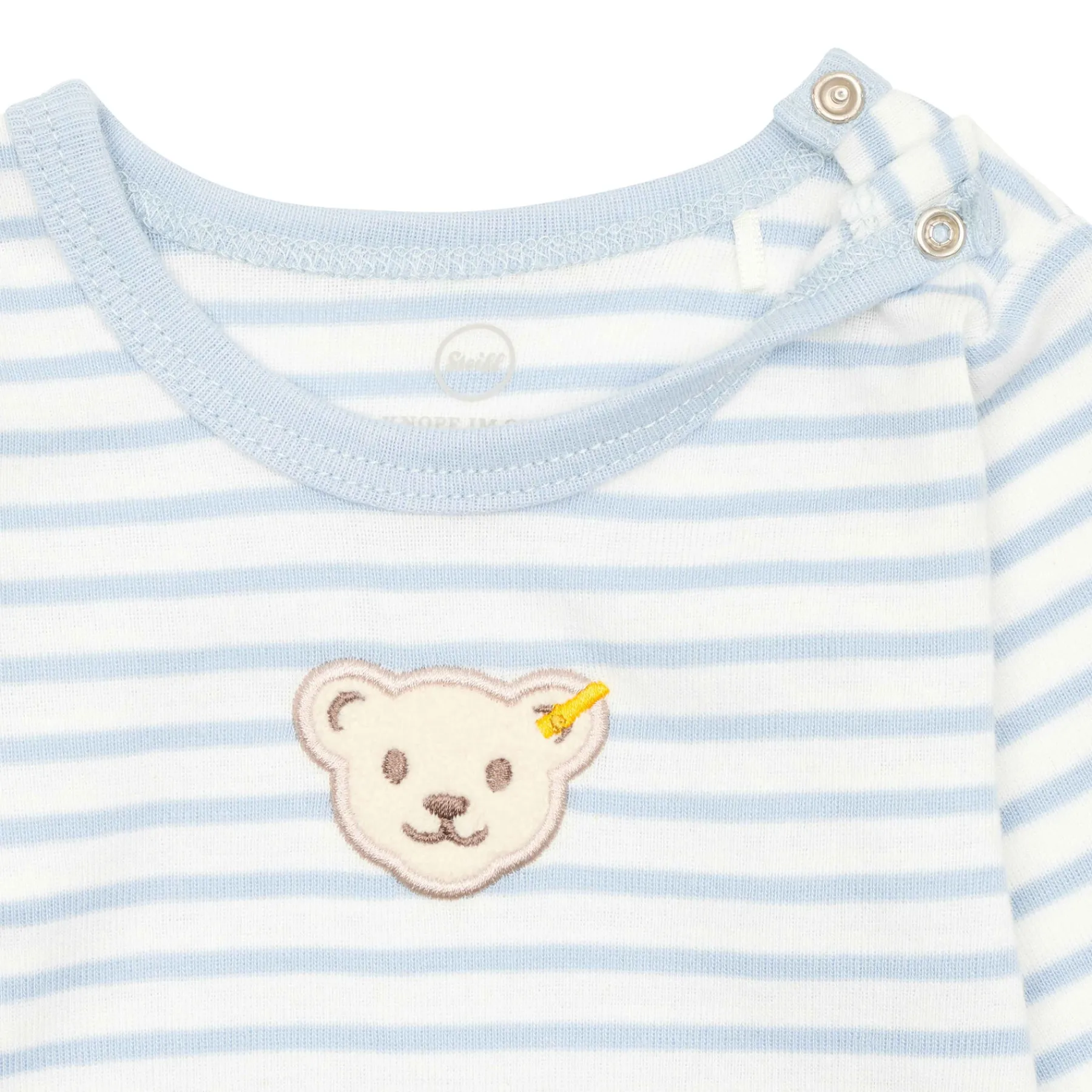 Steiff Vêtements De Bébé Certifiés Gots|Corps, Barboteuse Et Combinaisons*Body manches longues GOTS, bleu clair