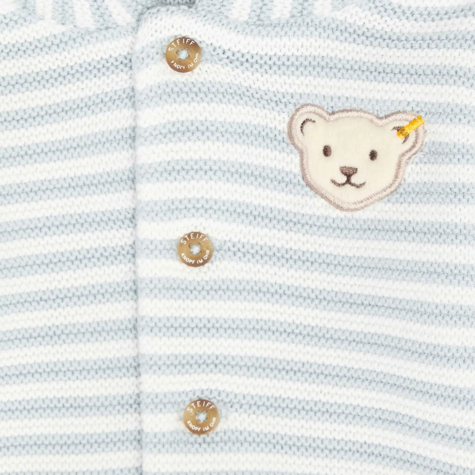 Steiff Vêtements De Bébé Certifiés Gots|Pull Et Tricot*Cardigan tricot GOTS, bleu clair