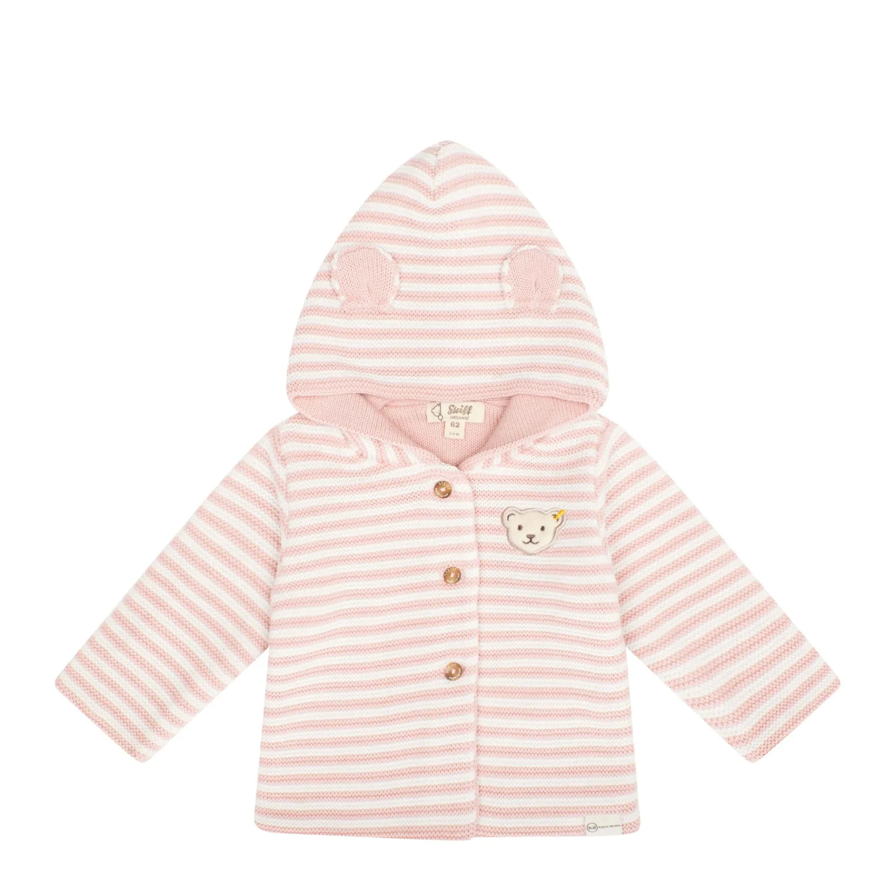 Steiff Vêtements De Bébé Certifiés Gots*Cardigan tricot GOTS, pâle