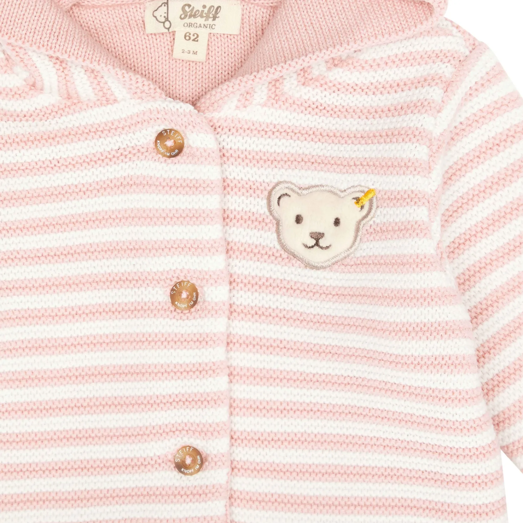 Steiff Vêtements De Bébé Certifiés Gots*Cardigan tricot GOTS, pâle