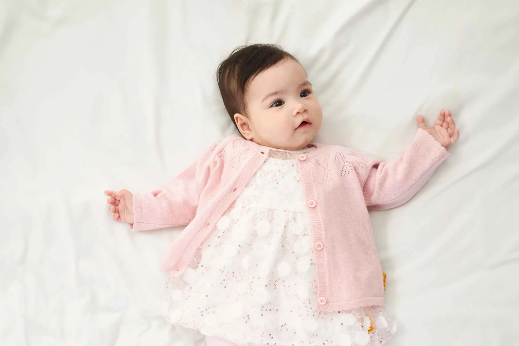 Steiff Naissance|Bébé Filles (taille 56-80)*Cardigan tricot, pâle pour Filles