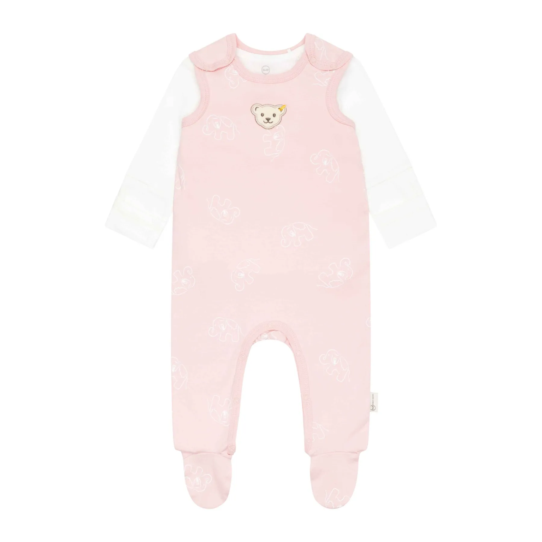 Steiff Naissance|Vêtements De Bébé Certifiés Gots*Ensemble grenouillère + T-shirt GOTS, pâle