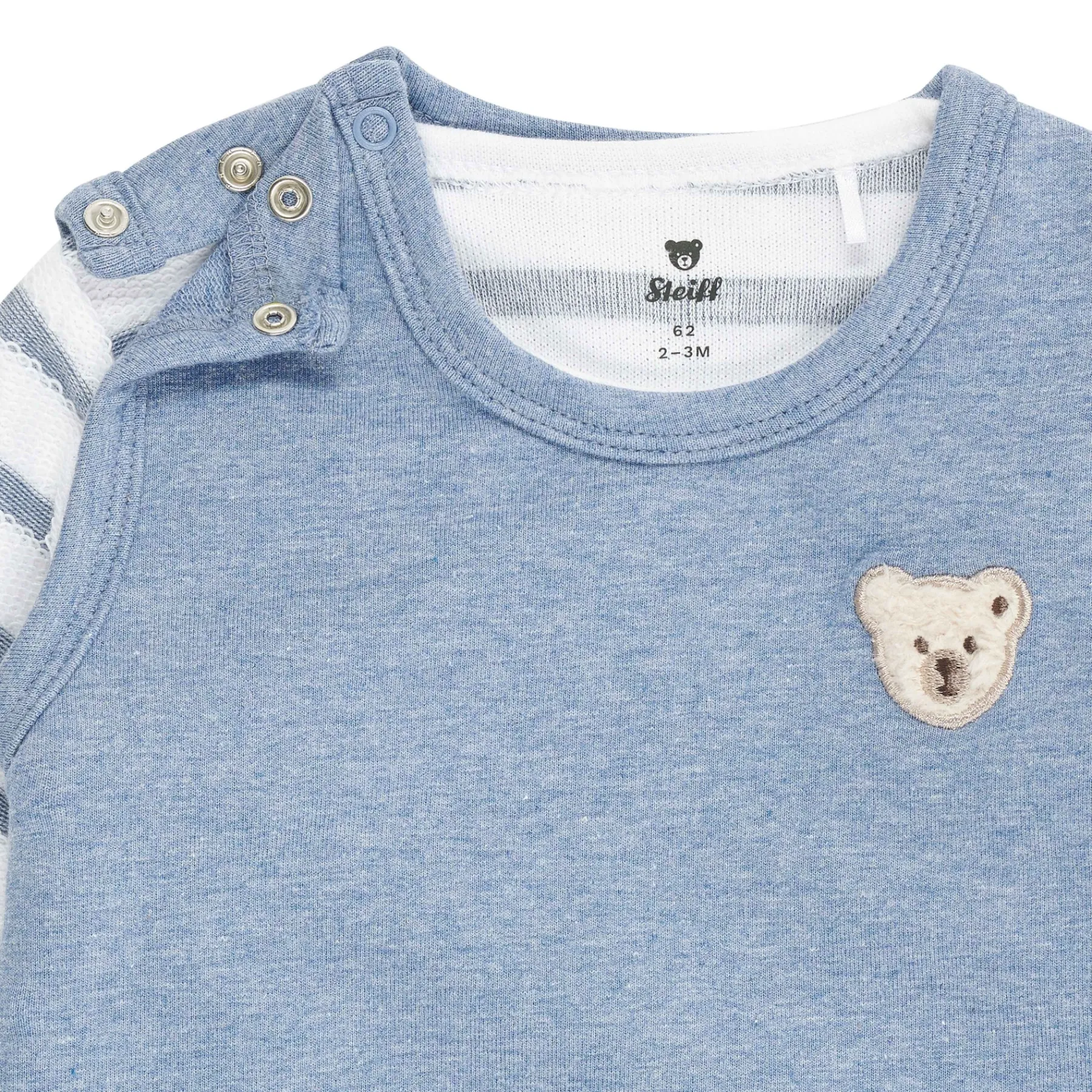 Steiff Naissance*Ensemble grenouillère + T-shirt, bleu moyenne pour Garçons