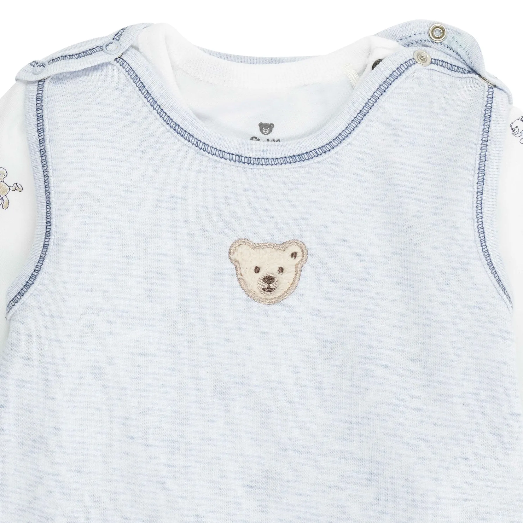 Steiff Naissance|Corps, Barboteuse Et Combinaisons*Ensemble grenouillère + T-shirt, bleu clair pour Garçons