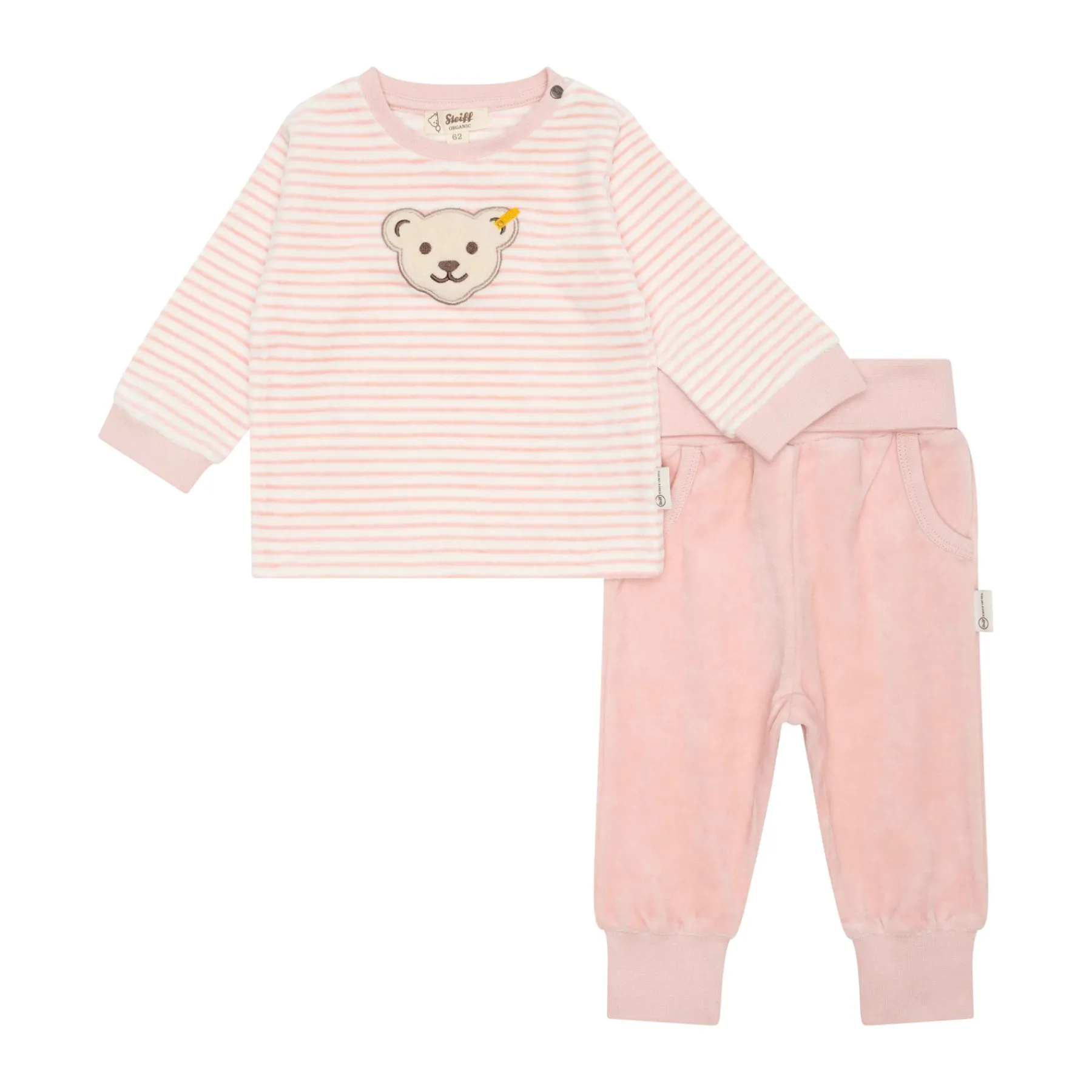 Steiff Vêtements De Bébé Certifiés Gots|Pantalons Et Jeans*Ensemble pantalon + sweatshirt GOTS, pâle