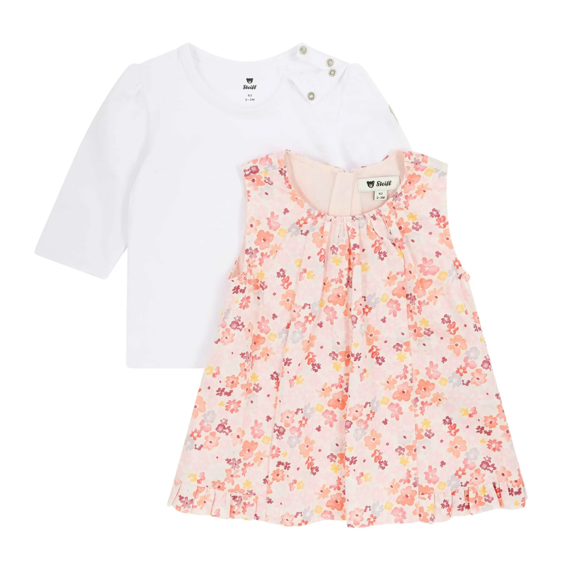 Steiff Bébé Filles (taille 56-80)*Ensemble robe + T-shirt, pâle pour Filles