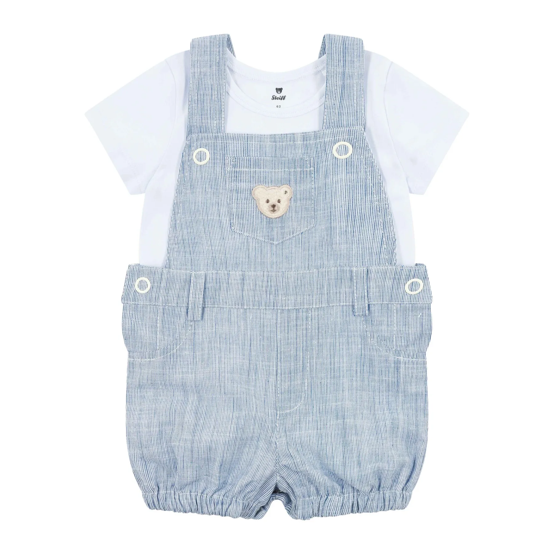 Steiff Pantalons Et Jeans|T-shirts À Manches Longues Et Courtes*Ensemble short + T-shirt, bleu foncé pour Garçons