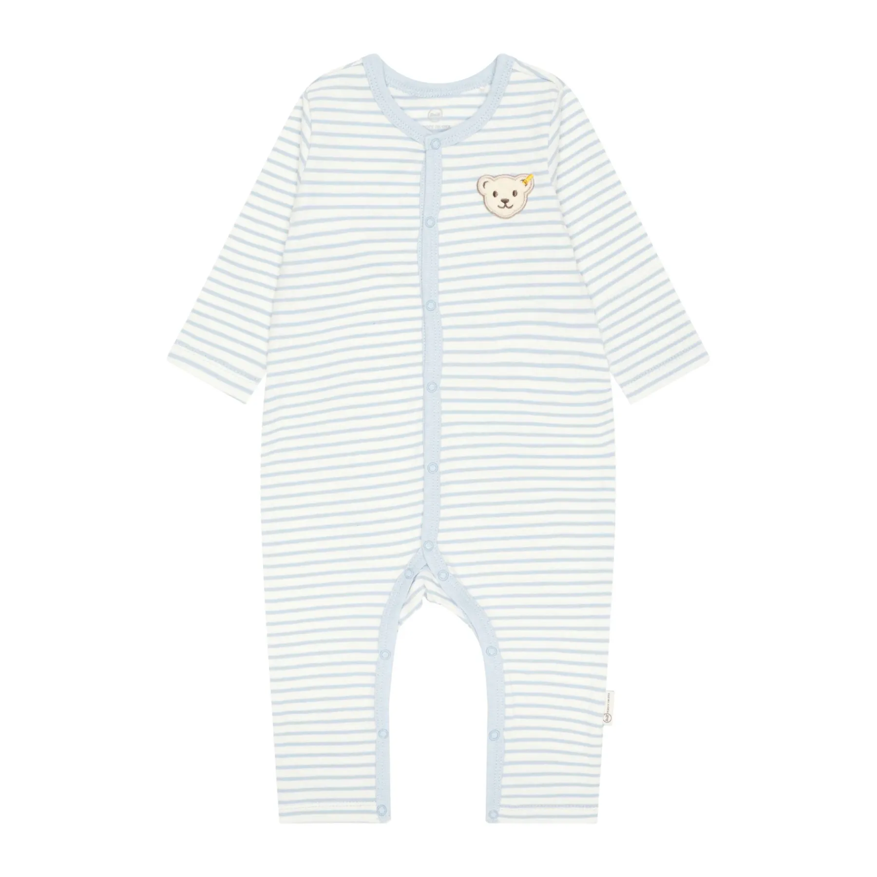 Steiff Vêtements De Bébé Certifiés Gots|Corps, Barboteuse Et Combinaisons*Grenouillère manches longues GOTS, bleu clair