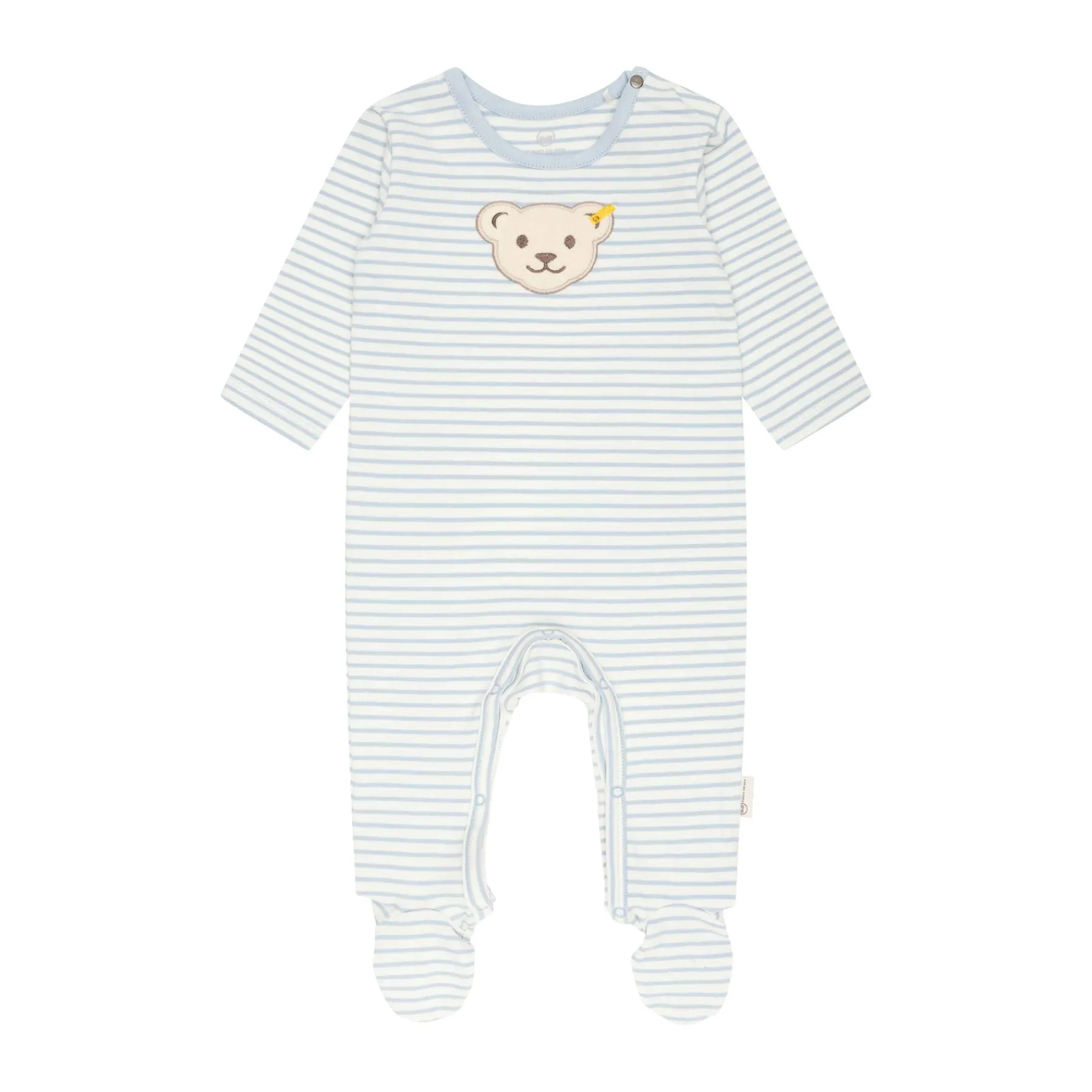 Steiff Vêtements De Bébé Certifiés Gots|Corps, Barboteuse Et Combinaisons*Grenouillère manches longues GOTS, bleu clair