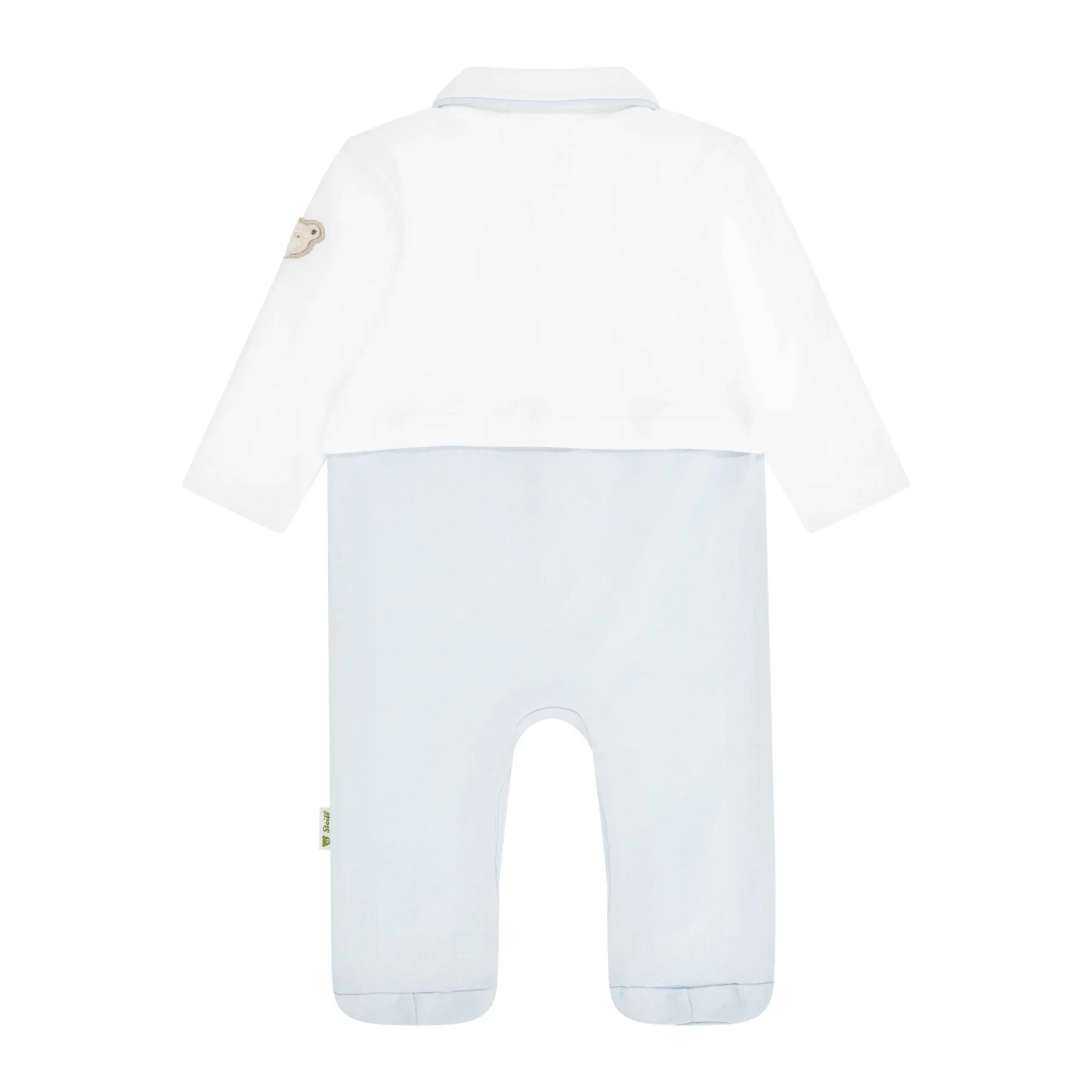Steiff Baptême|Bébé Garçon (taille 56-80)*Grenouillère manches longues, bleu clair pour Garçons