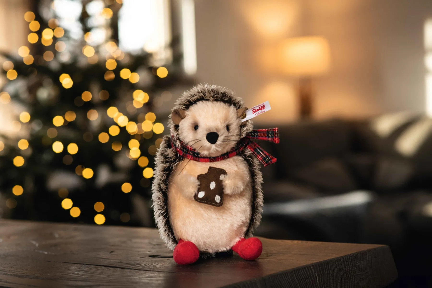 Steiff Édition Limitée*Hérisson de Noël Ivo, 19 cm, brun foncé