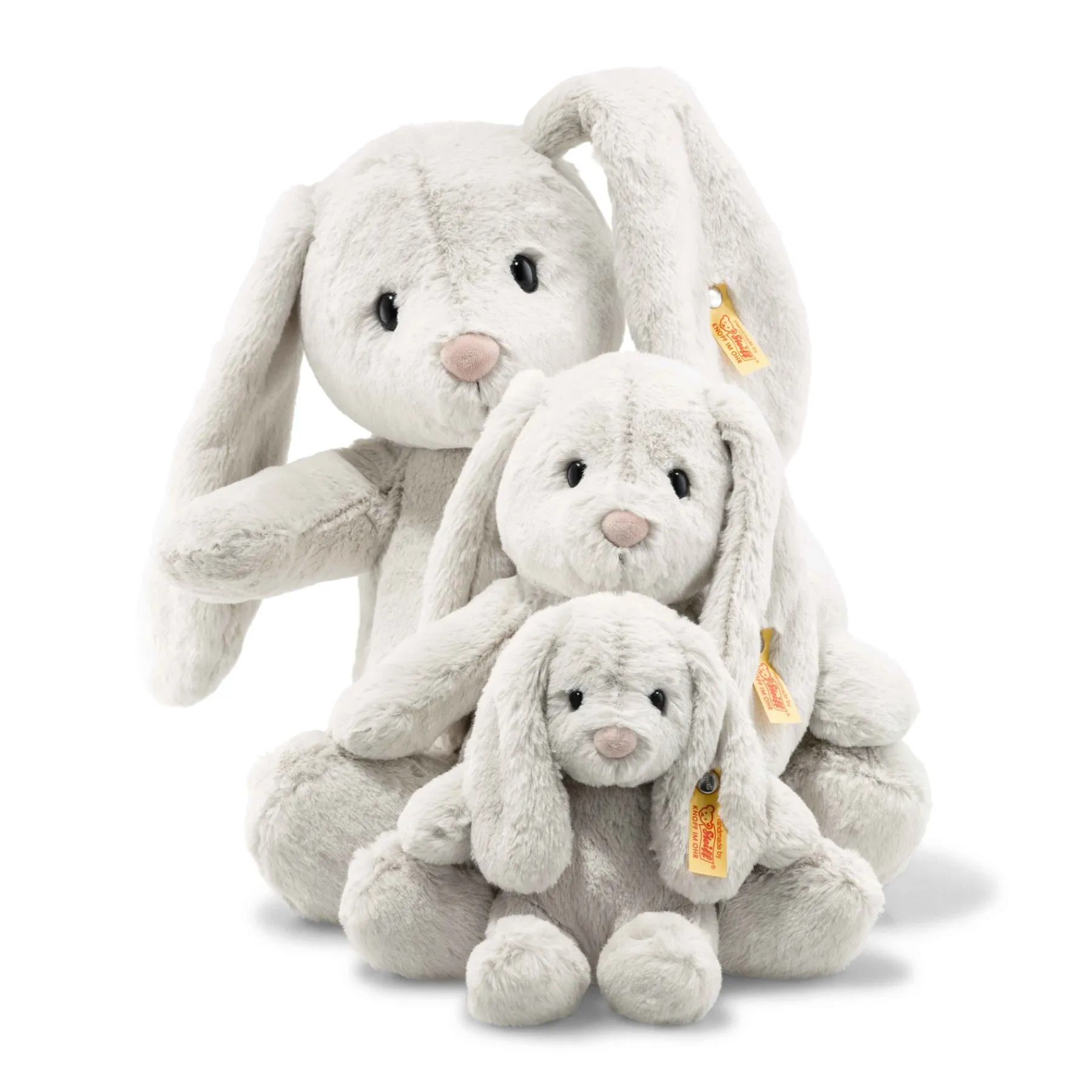 Enfant Steiff Friends|Mini Peluches*Lapin Hoppie, 18 cm, gris clair