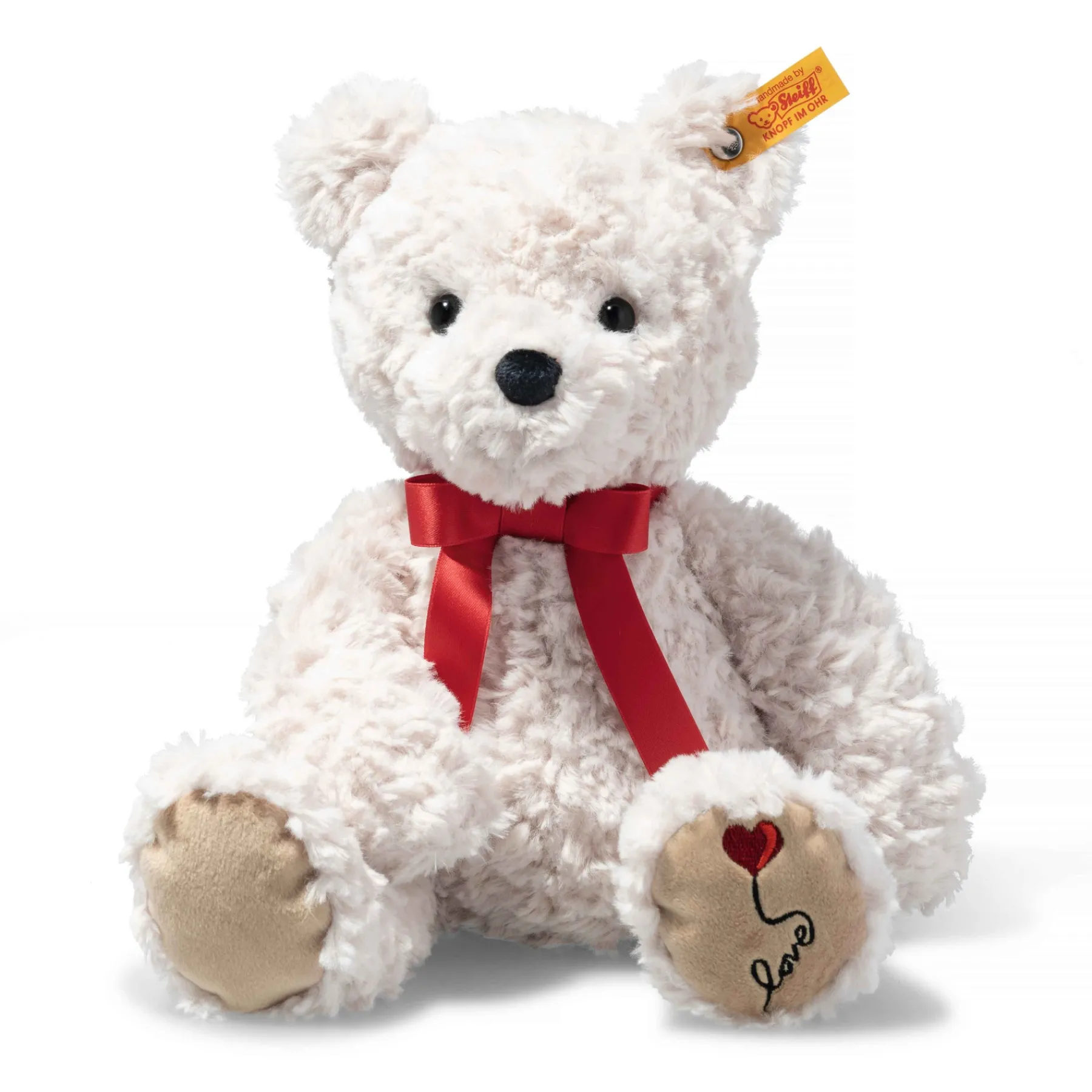 Enfant Steiff Les Porte-bonheur|Anniversaire*Ours Teddy Jimmy – Love, 30 cm, blanc