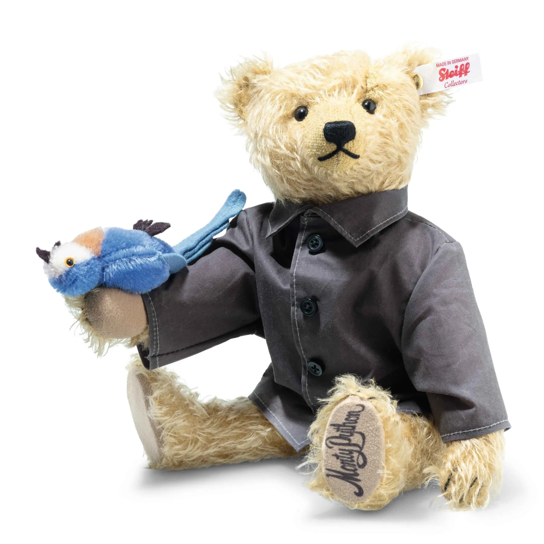 Steiff Édition Limitée*Ours Teddy Monty Python: Sketch du Perroquet mort, 28 cm, brun clair