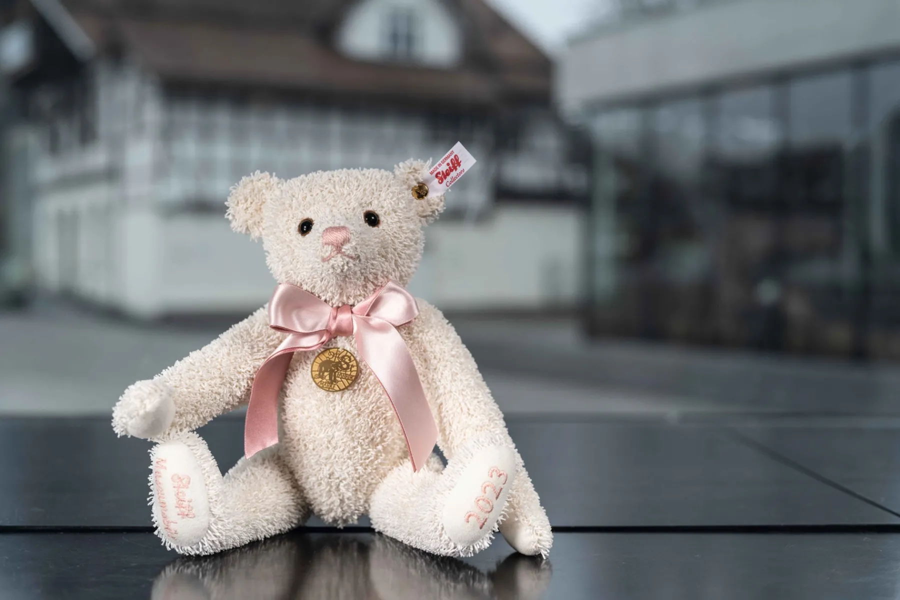 Steiff Édition Limitée*Ours Teddy musée 2023, 27 cm, blanc