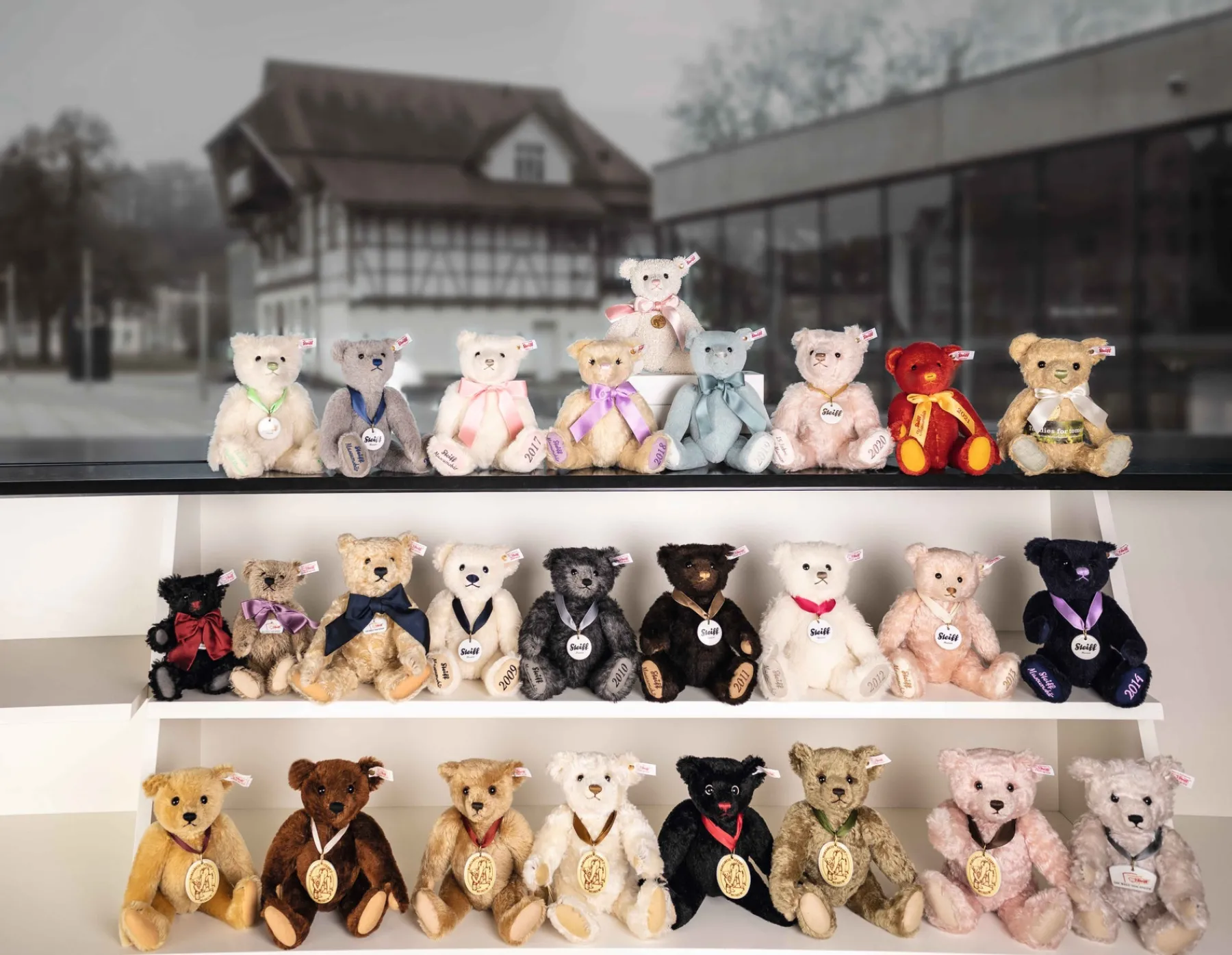 Steiff Édition Limitée*Ours Teddy musée 2023, 27 cm, blanc
