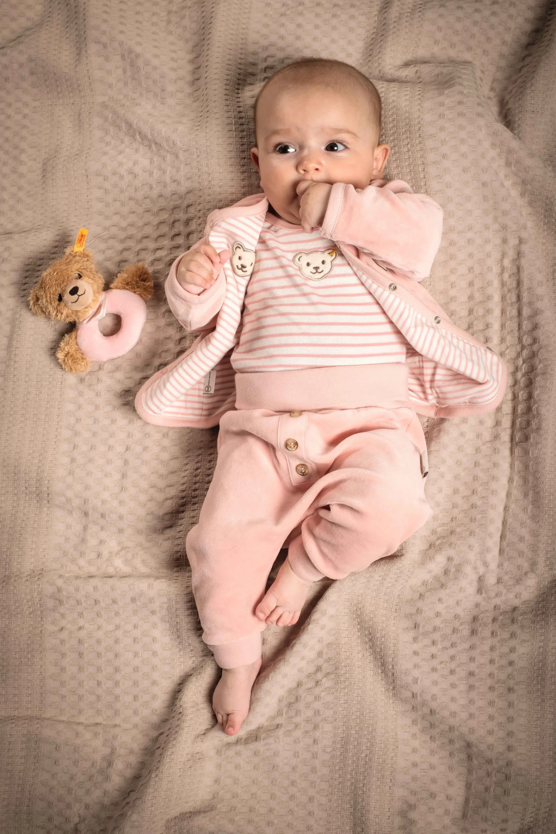 Steiff Naissance|Vêtements De Bébé Certifiés Gots*Pantalon de jogging GOTS, pâle