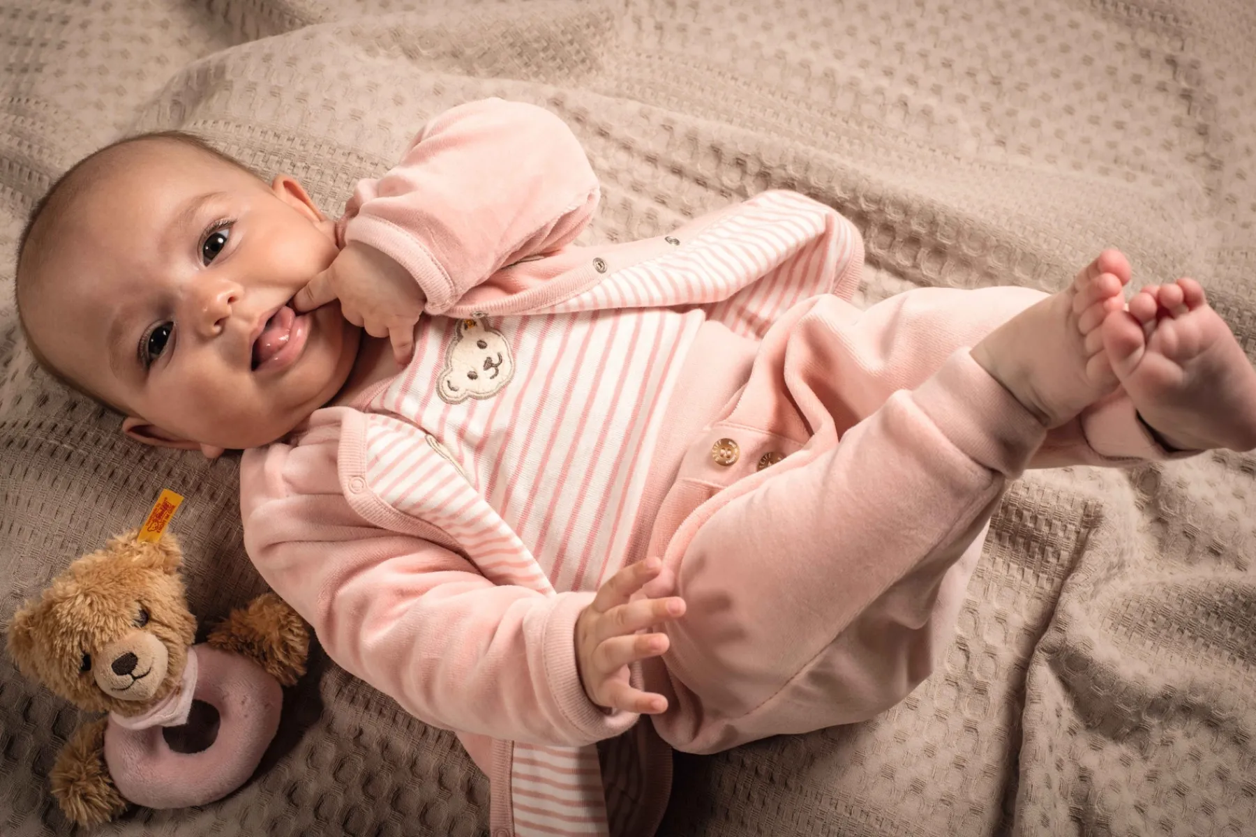 Steiff Naissance|Vêtements De Bébé Certifiés Gots*Pantalon de jogging GOTS, pâle
