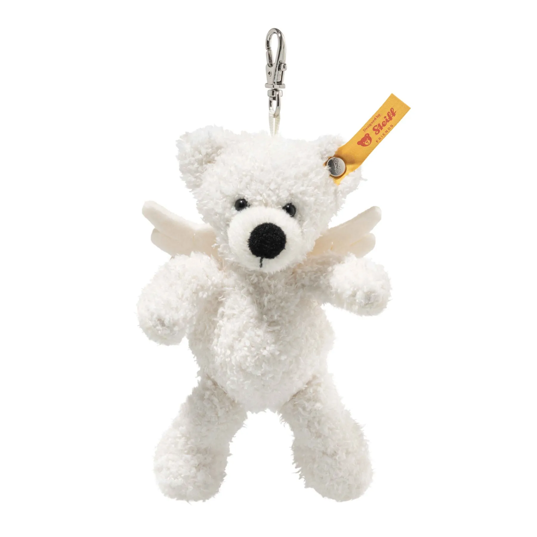 Enfant Steiff Porte-clès|Les Porte-bonheur*Pendentif ours Teddy Lotte ange gardien, 12 cm, blanc