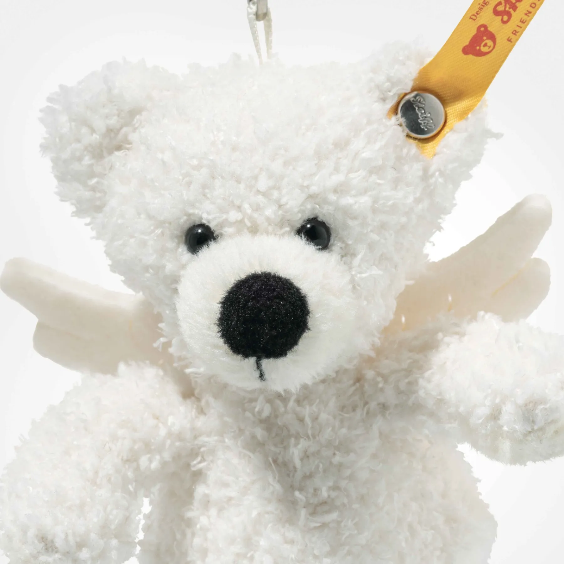Enfant Steiff Porte-clès|Les Porte-bonheur*Pendentif ours Teddy Lotte ange gardien, 12 cm, blanc