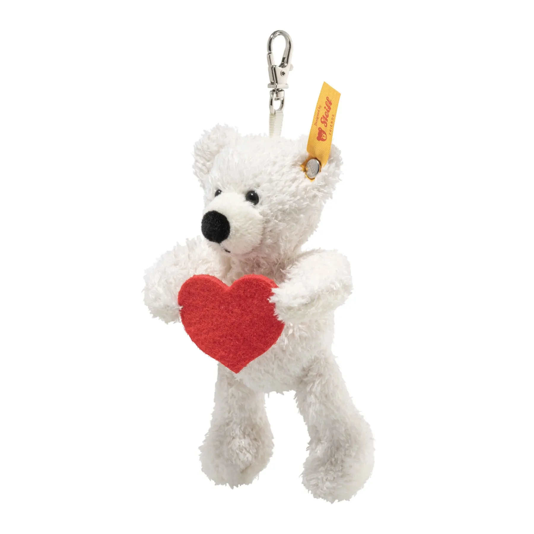 Enfant Steiff Porte-clès|Les Porte-bonheur*Pendentif ours Teddy Lotte – Love, 12 cm, blanc