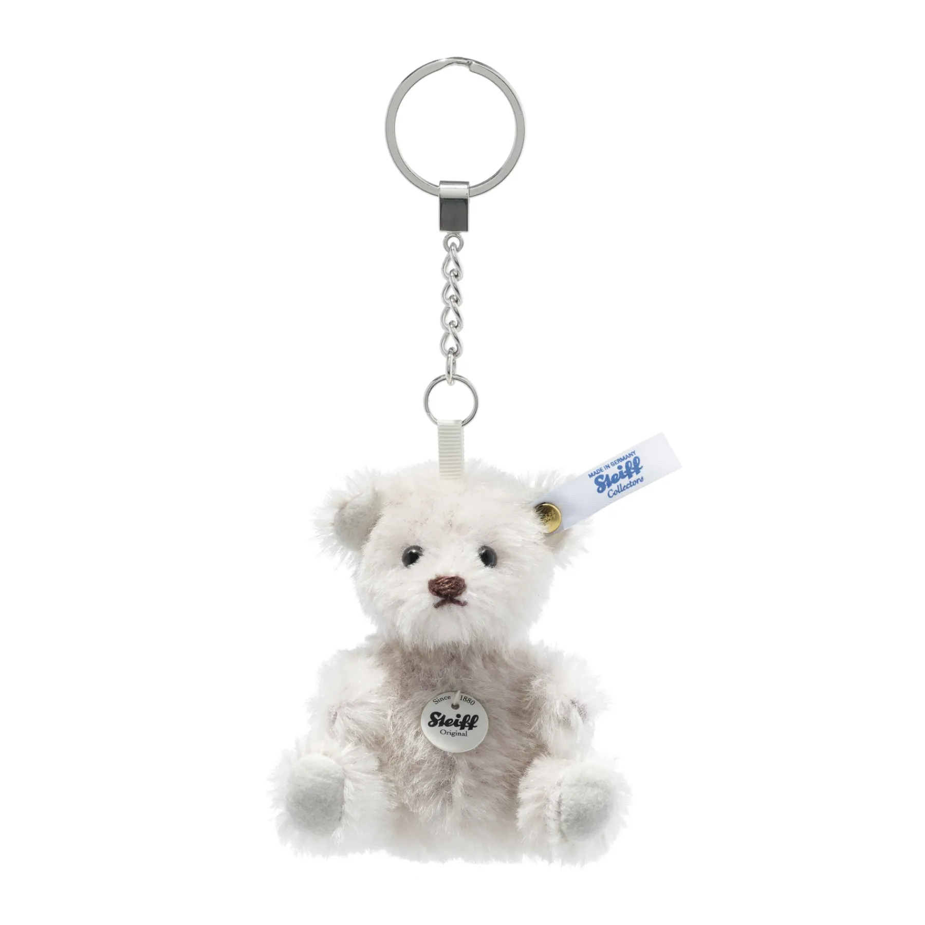 Steiff Collection Classique|Porte-clès*Pendentif ours Teddy miniature, 8 cm, gris clair