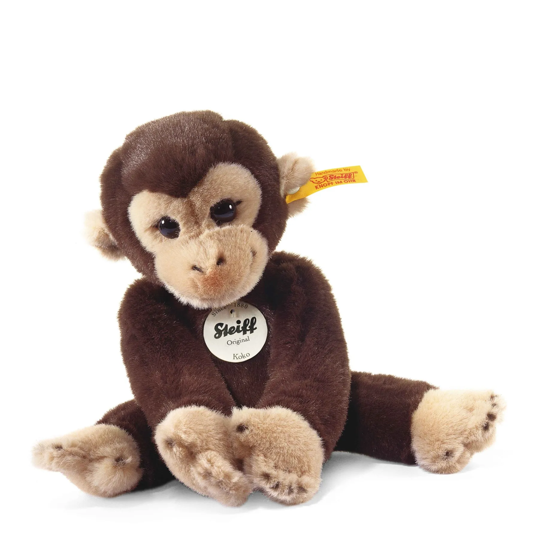 Enfant Steiff Mini Peluches|Animaux Populaires*Petit ami singe Koko, 25 cm, brun