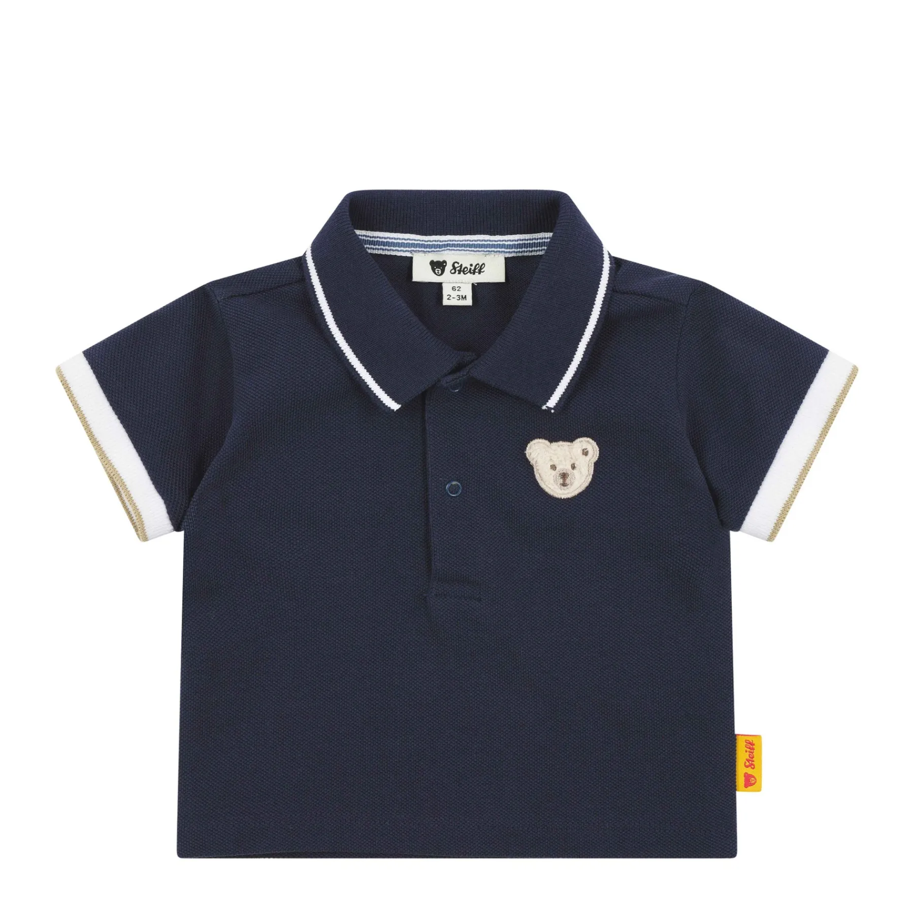 Steiff Bébé Garçon (taille 56-80)|T-shirts À Manches Longues Et Courtes*Polo manches courtes, bleu foncé pour Garçons