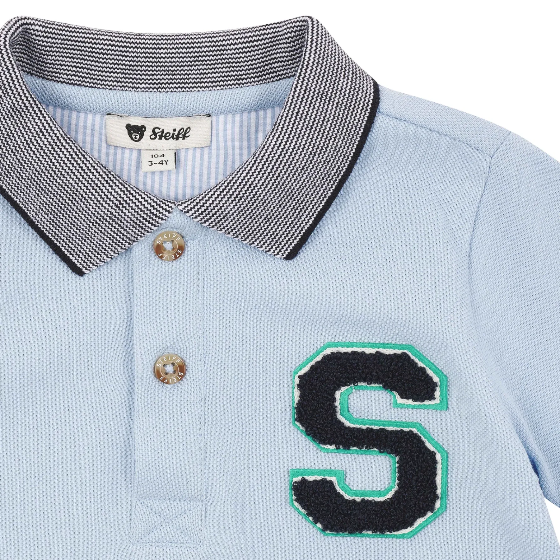 Enfant Steiff Anniversaire|Enfant Garçon (taille 86-122)*Polo manches courtes, bleu clair pour Garçons