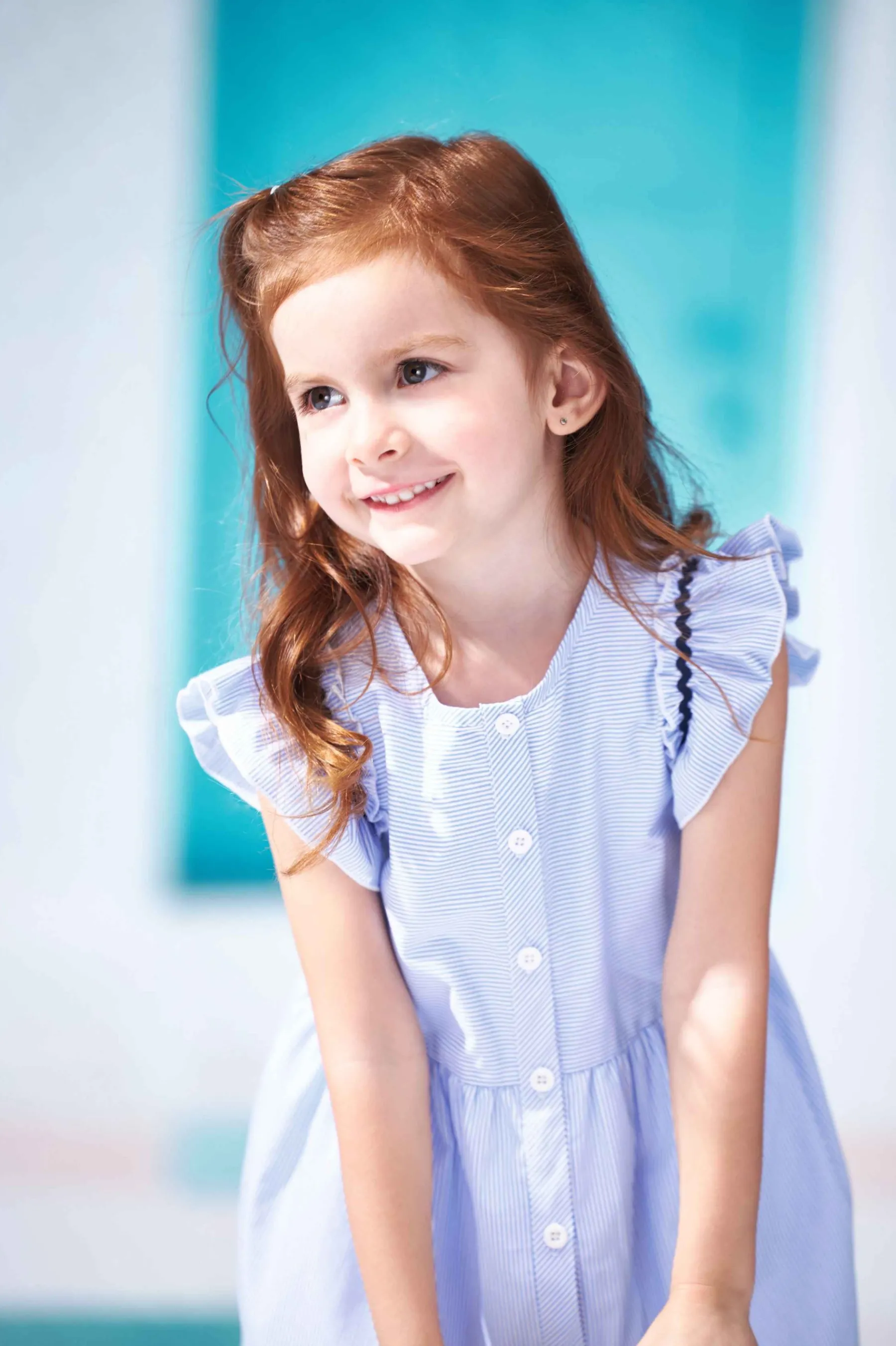 Enfant Steiff Anniversaire|Enfant Filles (taille 86-122)*Robe, bleu clair pour Filles