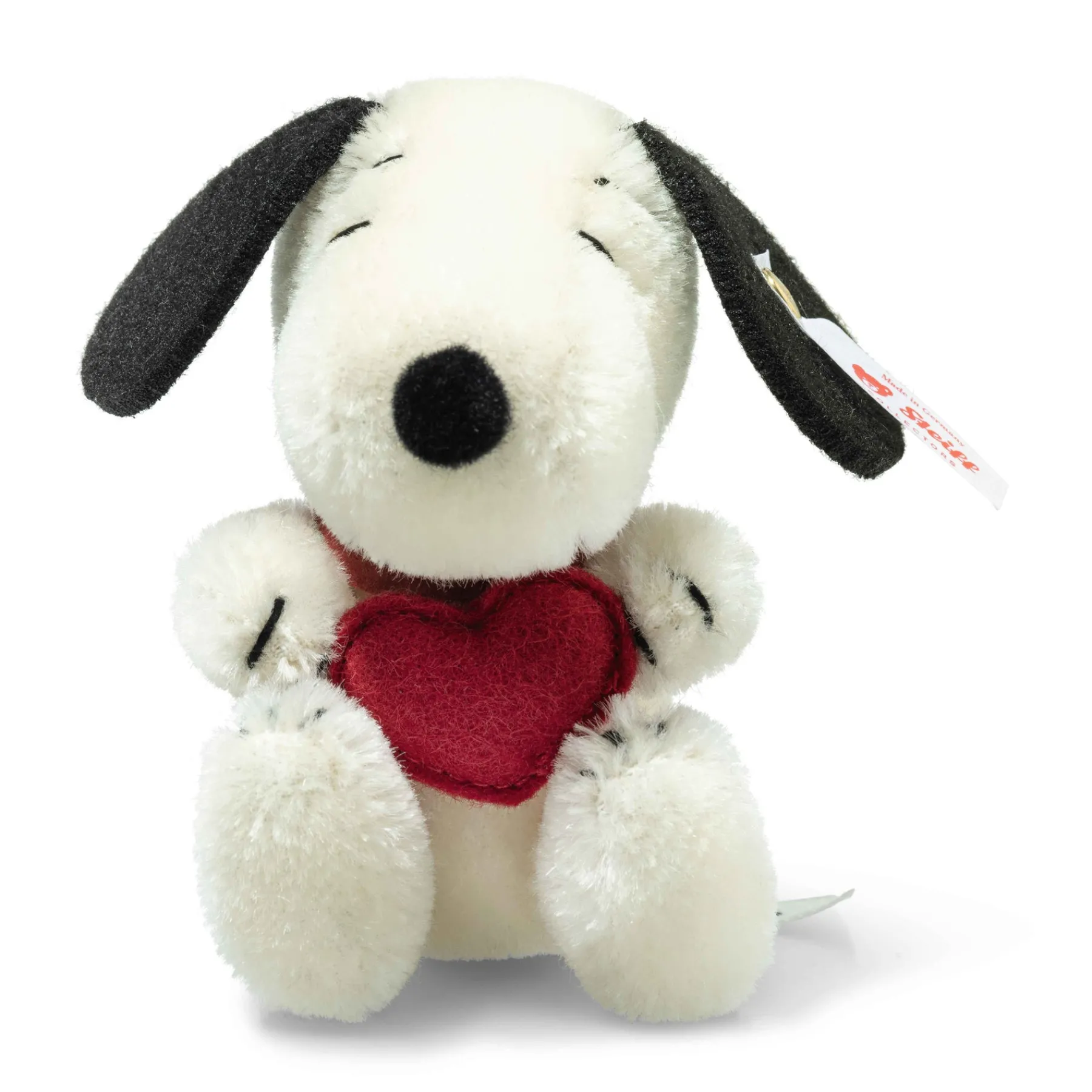 Steiff Édition Limitée*Snoopy miniature avec cœur, 9 cm, blanc