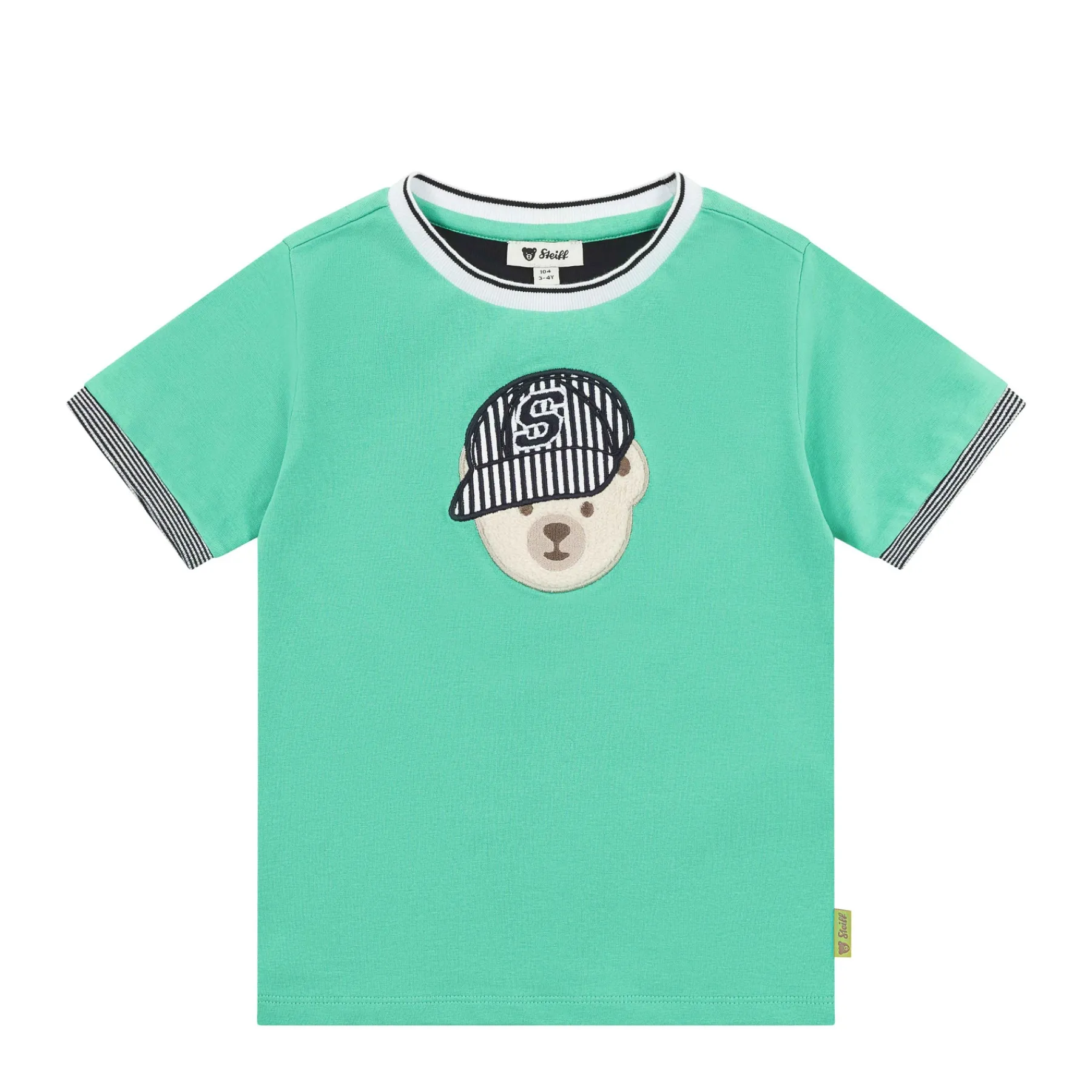 Enfant Steiff Anniversaire|T-shirts À Manches Longues Et Courtes*T-shirt manches courtes, vert clair pour Garçons