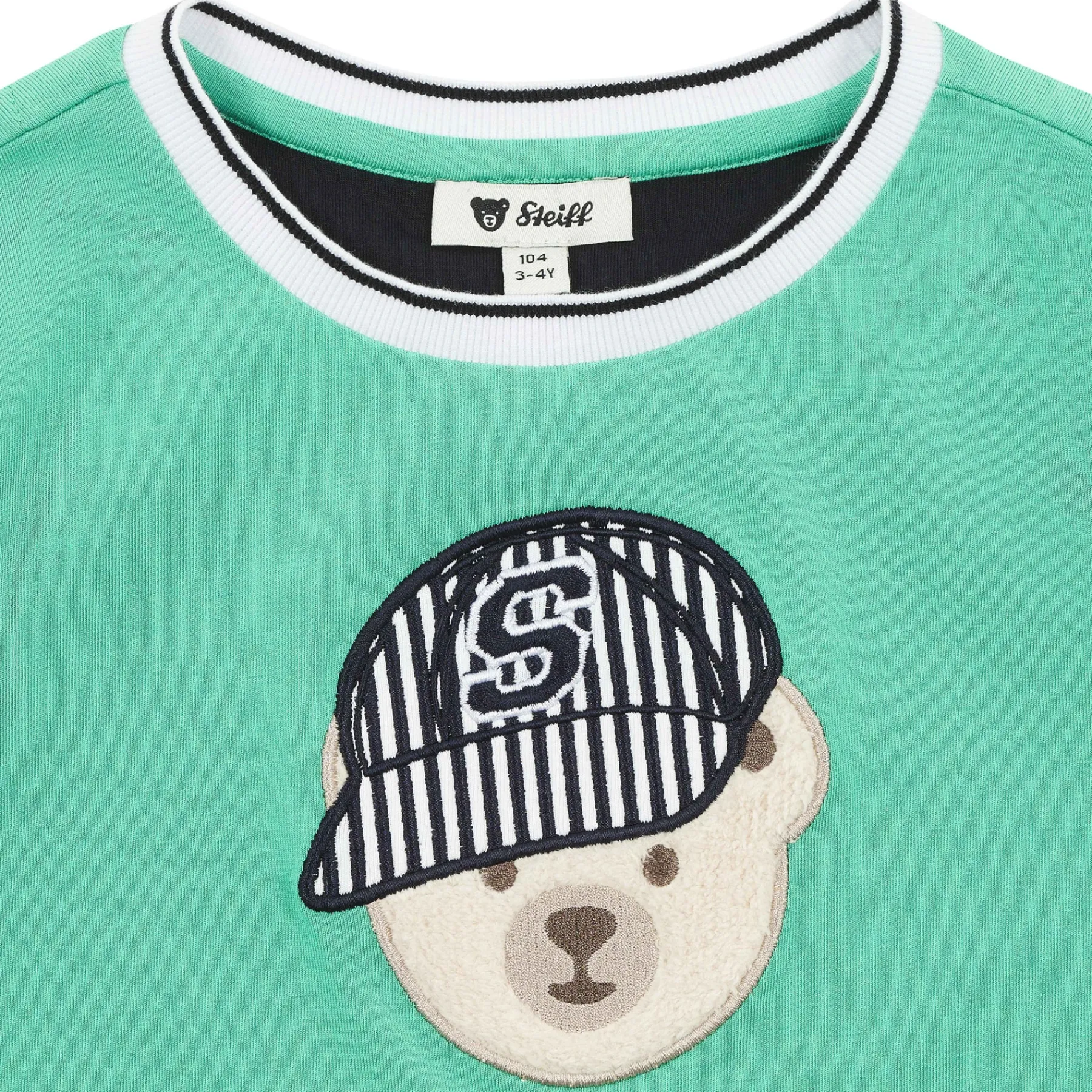 Enfant Steiff Anniversaire|T-shirts À Manches Longues Et Courtes*T-shirt manches courtes, vert clair pour Garçons