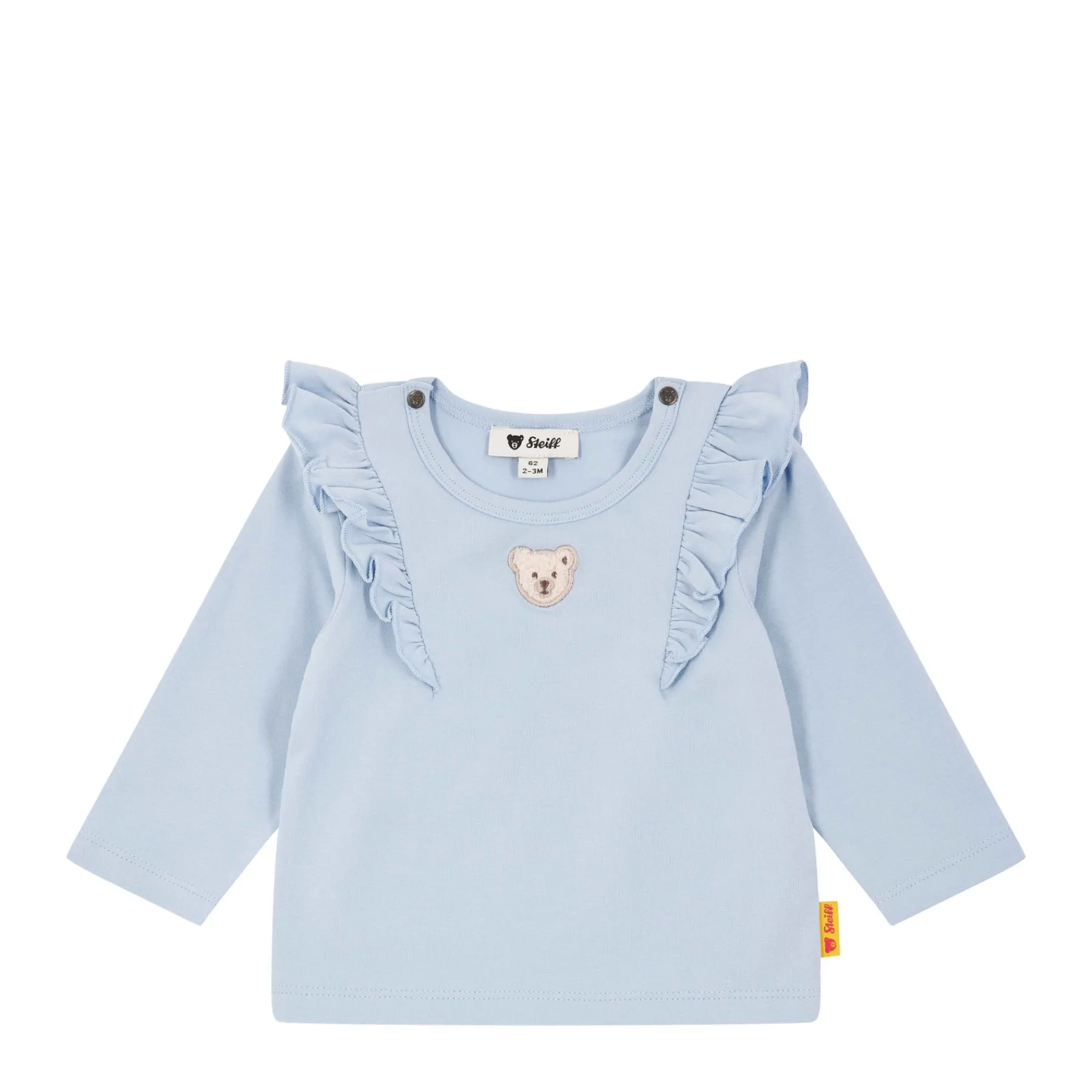 Steiff Bébé Filles (taille 56-80)|T-shirts À Manches Longues Et Courtes*T-shirt manches longues, bleu clair pour Filles